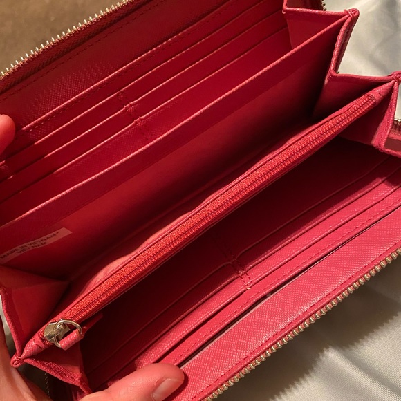 *SOLD* - Pink Stripe Brown Coach Wallet - Picture 6 of 9